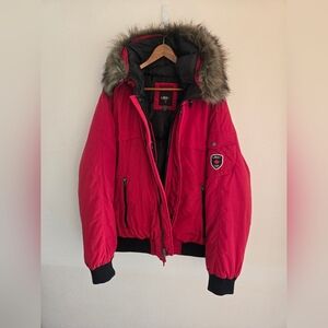 Utex Canada Men's Heavy Down Jacket Coat Winter Red 2XL